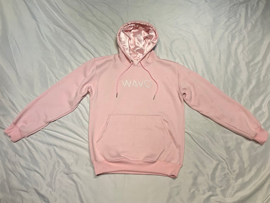 Wavo Satin Lined Hoodie- Pink