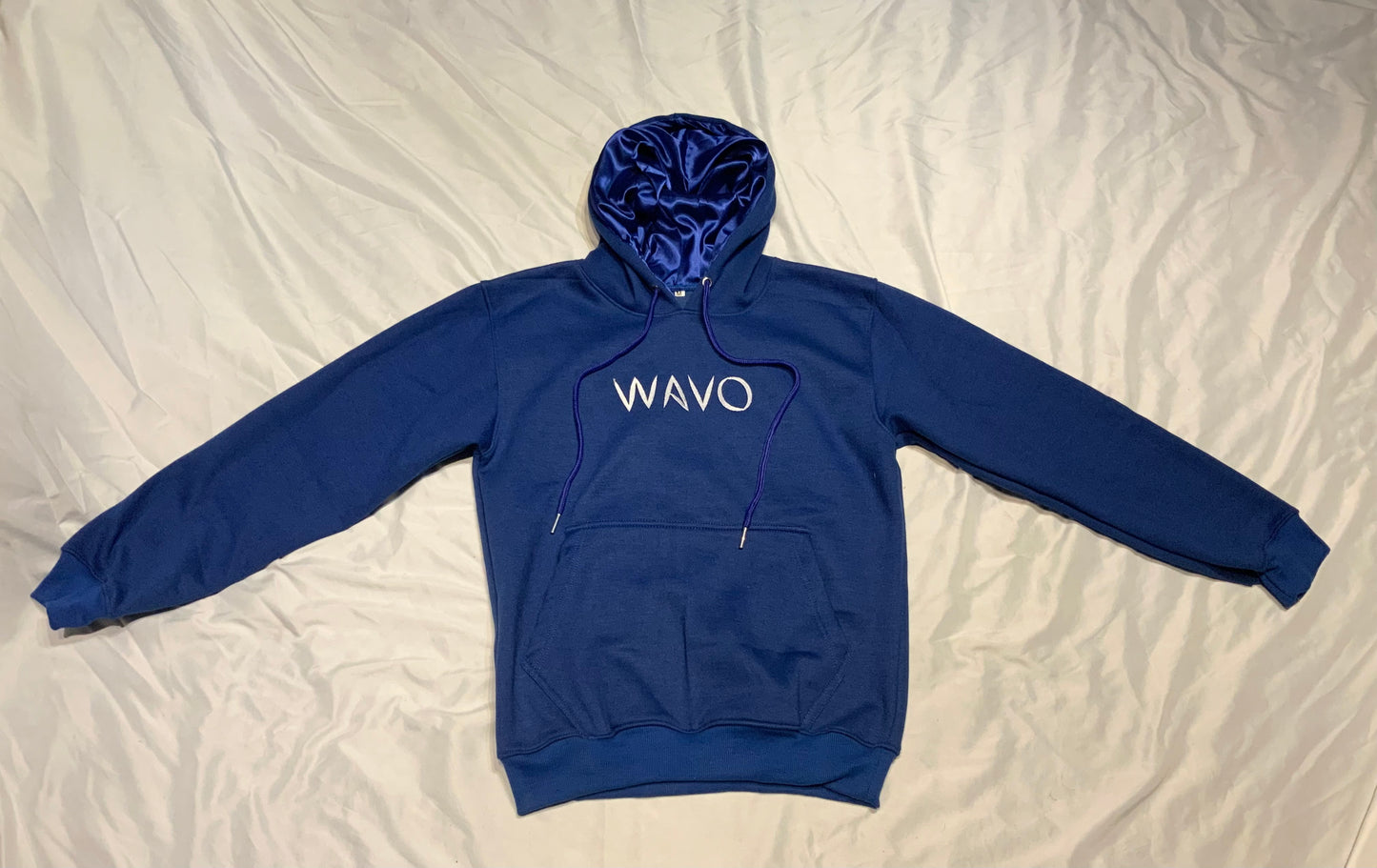 Wavo Satin Lined Hoodie- Blue